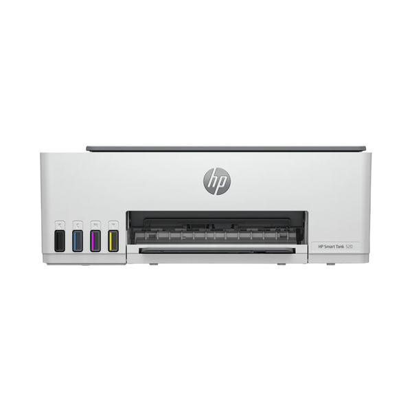Impresora HP Smart Tank 520 vista lateral diseño compacto multifuncional – Casher Group Chile