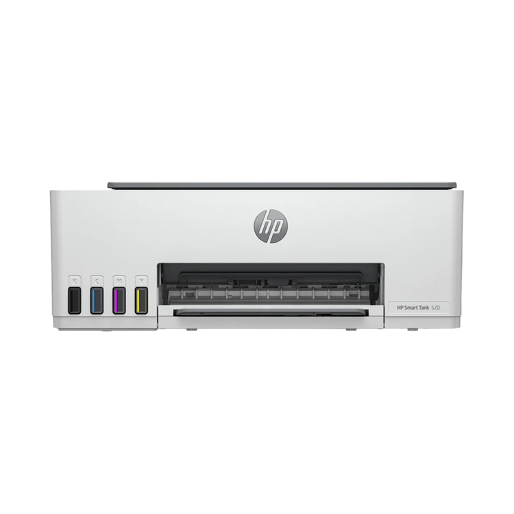 Impresora HP Smart Tank 520 vista lateral diseño compacto multifuncional – Casher Group Chile
