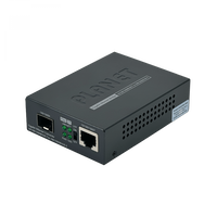 Convertidor de Medios PLANET GST-805A Gigabit RJ45 a SFP 1000BASE-X Smart Media Converter – Vista frontal Casher Group Chile 1