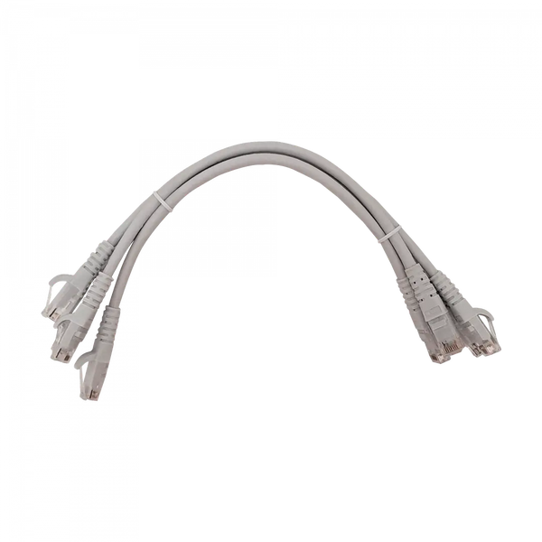 Pack 4 Cables Patch Cat6 Linkmade 30cm Gris LSZH Rack Patch Panel Chile