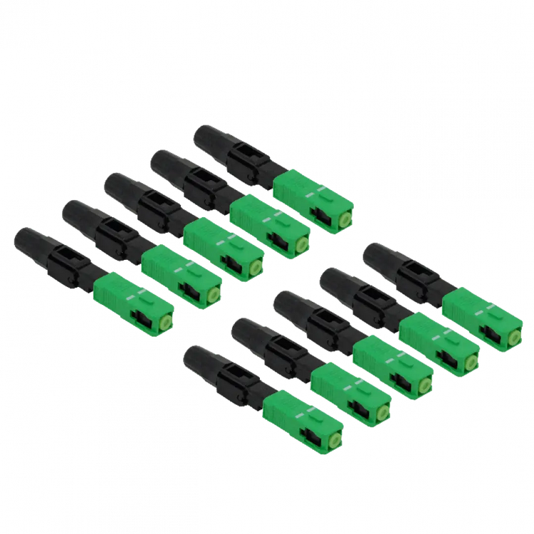Conectores Rápidos SC/APC Monomodo G657A Pack x10 FTTH GPON Chile