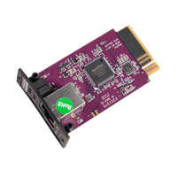 Tarjeta SNMP Enersafe DS801 – Vista lateral conector ranura tarjeta inteligente UPS monofásica Casher Group Chile 2