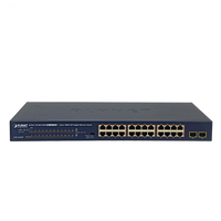 Switch PLANET GSW-2620HP – 24 puertos RJ45 PoE+ con LEDs de actividad y 2 slots SFP Casher Group Chile 2