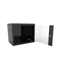 Gabinete Mural 12U Enersafe – Vista lateral panel desmontable con pestillos y ventiladores integrados Casher Group Chile 3