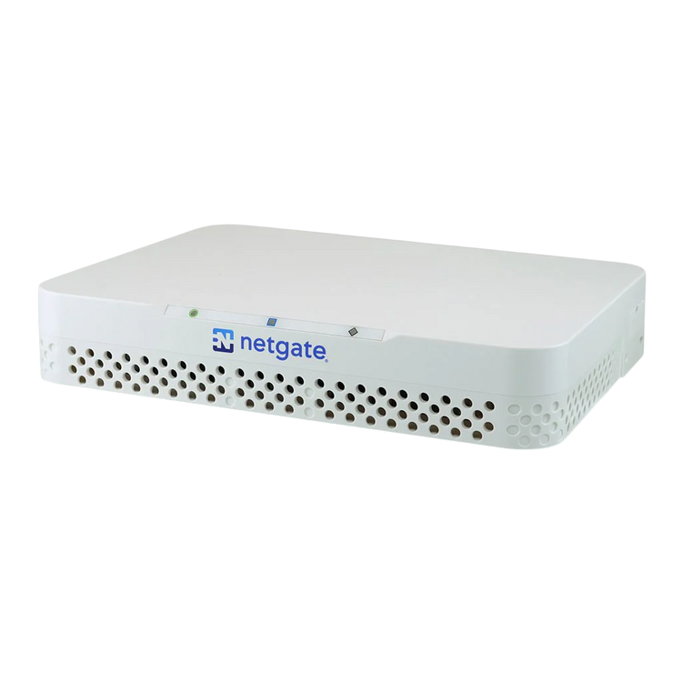 Netgate 6100 MAX pfSense+ Security Gateway 8GB DDR4 128GB NVMe 8 Puertos 10G 2.5G 1G 18Gbps – Vista frontal angular Casher Group Chile
