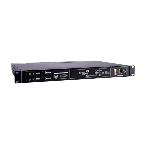 ATS 30A Enersafe transferencia automática doble fuente 220V Rack 1U SNMP – Casher Group Chile