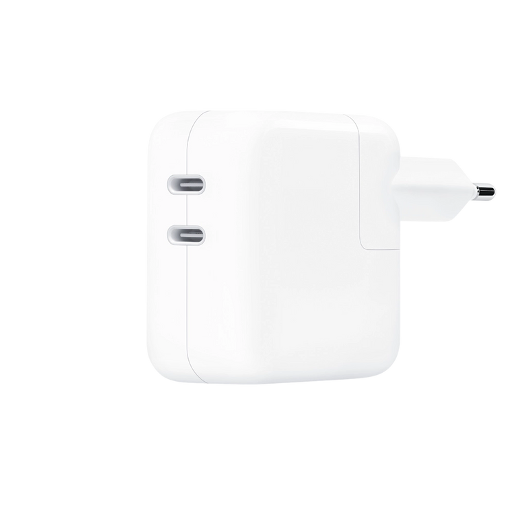 Adaptador Apple 35W Doble Puerto USB-C Original Carga Simultánea Chile