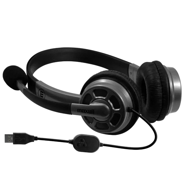 Audífono Micrófono USB Maxell HS-MIC Call Center Home Office Chile