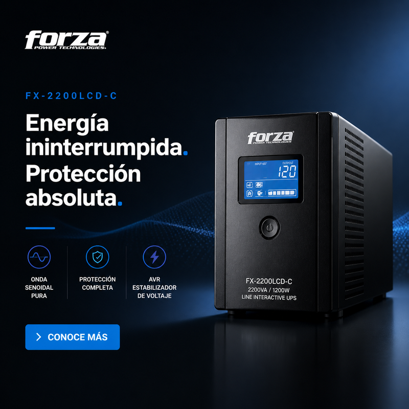 UPS Forza FX-2200LCD-C 2200VA con Pantalla LCD Rack Empresarial