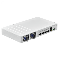 Switch MikroTik CRS504-4XQ-IN 4x QSFP28 100G 800Gbps Dual PSU Hot-Swap RouterOS L5 – Vista frontal Casher Group Chile 1