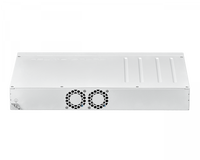 MikroTik CRS504-4XQ-IN – Vista posterior dual PSU hot-swap ranuras 320x185x44mm 2 ventiladores activos Casher Group Chile 3