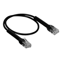 Cable Patch Cat6 Ubiquiti 30cm Negro RJ45 Conexión Corta Rack Chile 1