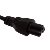 Cable alimentación Linkmade trébol C5 detalle conector – Casher Group Chile 2