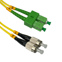 Jumper fibra óptica SC/APC FC/UPC monomodo dúplex 1m vista frontal – Casher Group Chile 1