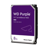 Disco Duro Western Digital Purple 8TB para Videovigilancia NVR/DVR 24/7 – SATA 256MB 5640RPM WD85PURZ 1