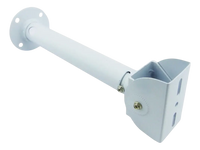 Soporte metal blanco 30cm instalado cámara bala videovigilancia exterior – Casher Group Chile 4