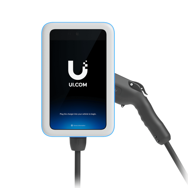 UniFi EV Station Pro UC-EV-Station-Pro Cargador EV 11kW Nivel 2 Touch 10.1" QR NFC 7m Type 3R – Vista frontal Casher Group Chile