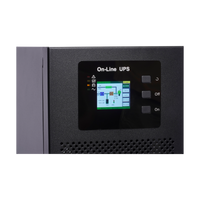 UPS Enersafe TRIMONO ESOL RTH 6kVA 3:1 – Vista lateral panel LCD conexiones entrada trifásica salida monofásica Casher Group Chile 2
