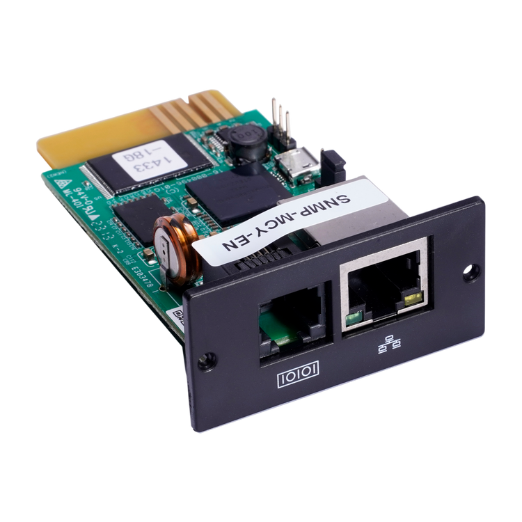 Tarjeta SNMP ATS Enersafe vista frontal PCB – Casher Group Chile