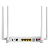 ONT ZTE F6600R – Panel posterior 4 puertos GbE RJ45 POTS RJ-11 RF F-Type USB 2.0 y entrada 12V DC Casher Group Chile 2