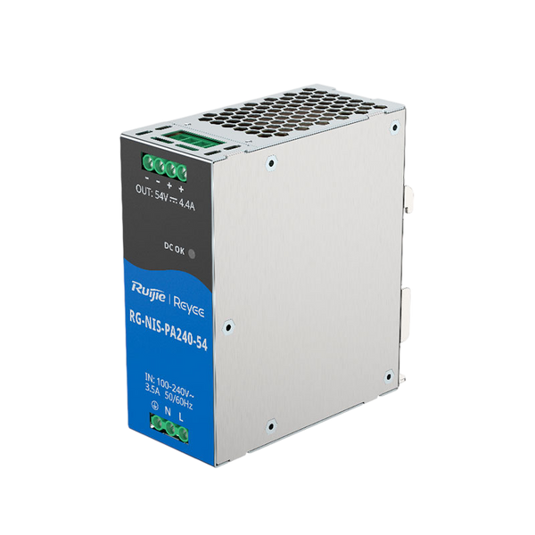 Fuente de poder industrial Ruijie RG-NIS-PA240-54 240W 54V riel DIN – Casher Group Chile