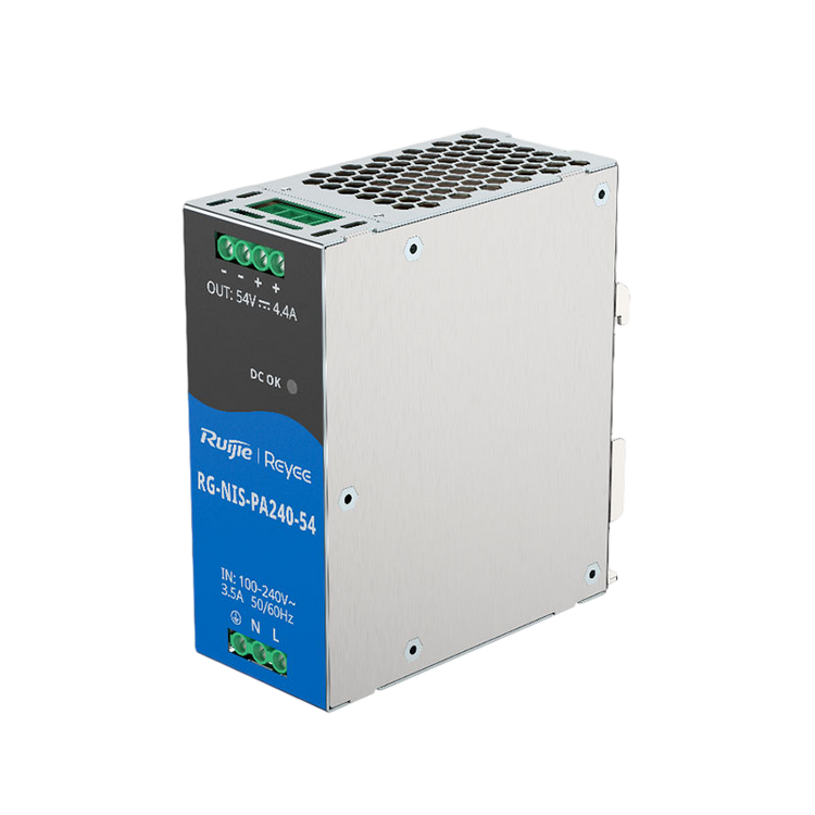 Fuente de poder industrial Ruijie RG-NIS-PA240-54 240W 54V riel DIN – Casher Group Chile