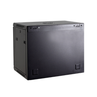 Gabinete Mural 9U ENERSAFE – Vista posterior con 4 orificios de montaje y ventiladores integrados Casher Group Chile 5