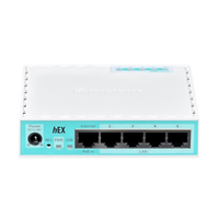 Router MikroTik hEX vista frontal Internet PoE in y LAN Gigabit – Casher Group Chile 2
