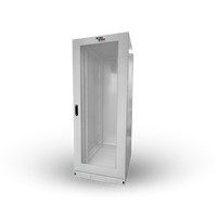 IT Rack IP55 Enersafe – Vista lateral paneles removibles entradas cable inferior IP55 RAL7035 Casher Group Chile 2