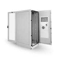 IT Rack IP55 Enersafe – Vista frontal puerta vidrio templado 3mm cerradura 42U 19" interior Casher Group Chile 3