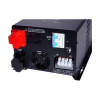 Inversor Cargador ENERSAFE 2500VA 2500W 24VDC – Vista lateral conexiones AC DC y batería Casher Group Chile 2