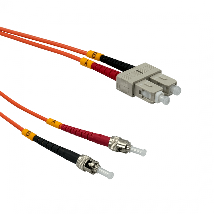 Jumper Fibra Óptica ST-SC OM1 JFMTC5 Dúplex Multimodo 62,5/125µm 5m PVC – Vista general Casher Group Chile