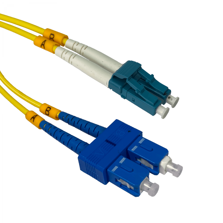 Jumper Fibra Óptica LC-SC/UPC Monomodo JFSLC2 Dúplex SM 9/125µm 2m LSZH 3,0mm – Vista general Casher Group Chile