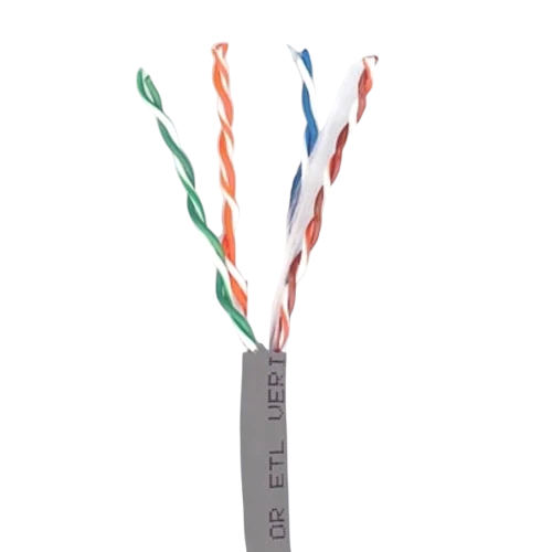 Cable Leviton Cat 6 U/UTP LSZH Gris 305m 23AWG 250MHz PoE 90W IEC60332-1 161-UTP6Z-MSB – Vista caja Casher Group Chile