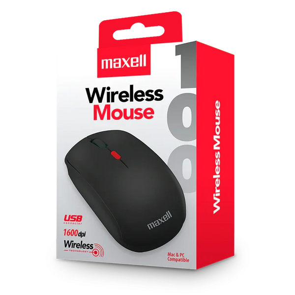Mouse Inalámbrico Maxell MOWL-100 1600 DPI Negro – Casher Group Chile