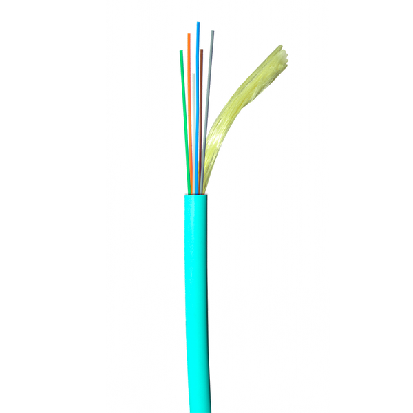 Cable de fibra óptica interior OM3 6 núcleos multimodo 50/125 PVC LSZH Aqua – Casher Group Chile
