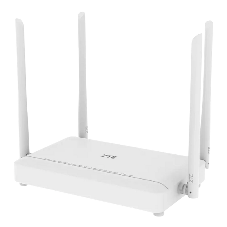 ONT GPON ZTE F6600P WiFi 6 4 Puertos GE VoIP Dual Band AX6000 Chile