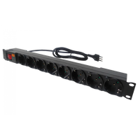 PDU Rack 1U Linkmade 8 Tomas Schuko 10A Regleta Rack Chile 1