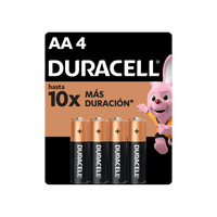 Pilas Alcalinas Duracell AA pack 4 unidades 1.5V LR6 – Casher Group Chile 1