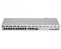 MikroTik RB1100AHx4 vista posterior puertos Gigabit Ethernet y dual PSU – Casher Group Chile 2