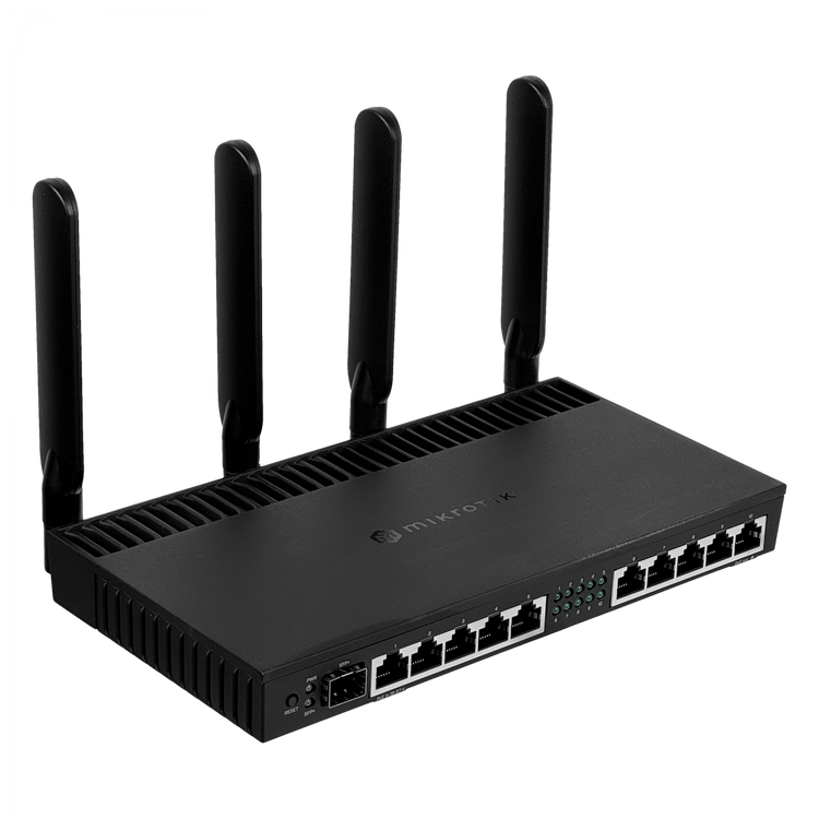 Router MikroTik RB4011 WiFi AC Dual Band vista frontal – Casher Group Chile