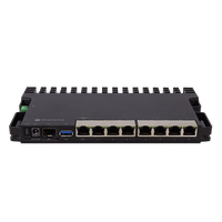 Router MikroTik RB5009UG+S+IN vista frontal puertos GbE 2,5G SFP+ – Casher Group Chile 1