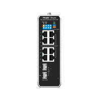 Switch Industrial Ruijie RG-NIS2100-8GT2SFP-HP PoE++ 8 puertos Gigabit vista principal – Casher Group Chile 1