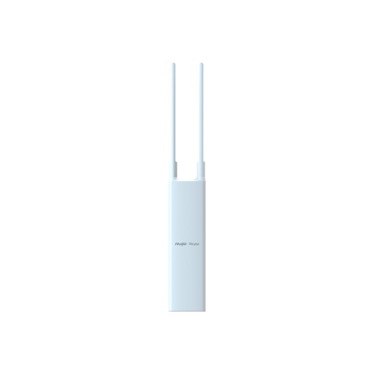 Access Point exterior Ruijie RG-RAP52-OD AC1300 con dos antenas desmontables, vista frontal – Casher Group Chile