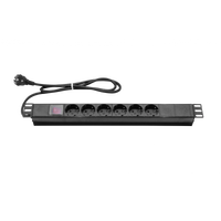 PDU 16A 6 Tomas Schuko Rack Cable 1.8m Kit M6 RG6SH Chile 1