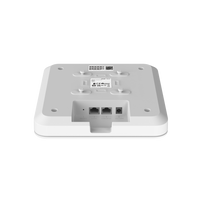 Access Point Ruijie RG-RAP2200(E), vista inferior en ángulo con puertos Reset, LAN2, LAN1/PoE y DC 12V – Casher Group Chile 3