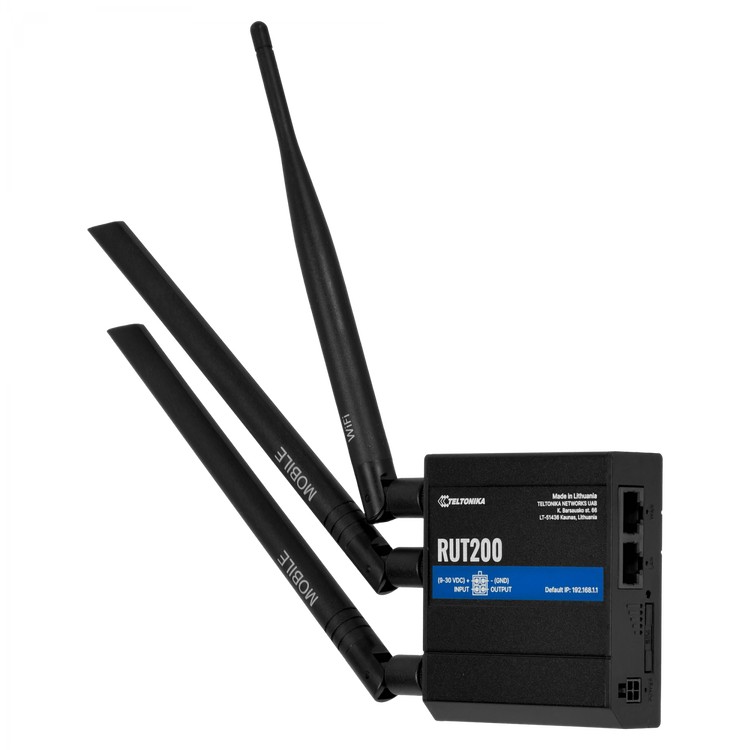 Router industrial 4G LTE Teltonika RUT200 vista principal – Casher Group Chile