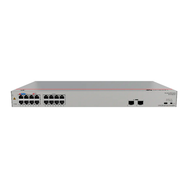 Switch Huawei eKitEngine S110-16LP2SR 16 Puertos GbE PoE+ 124W 2x GE SFP Fanless Plug&Play – Vista frontal Casher Group Chile