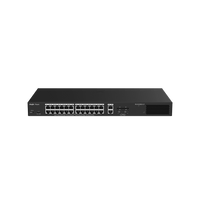 Switch Ruijie Reyee RG-ES228GS-LP 24 puertos PoE+ 250W Cloud CCTV vista frontal – Casher Group Chile 1