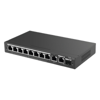 Switch Ruijie RG-ES210GS-P vista de puertos PoE+ Gigabit y combo SFP – Casher Group Chile 2